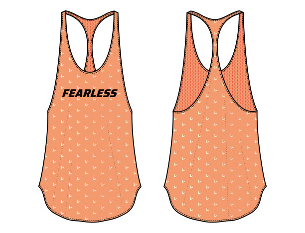 女性无袖坦克流上衣与赛车背，平素描概念时尚插图向量适合女孩和女士为健身穿，训练上衣，跑步背心，和锻炼穿图片下载