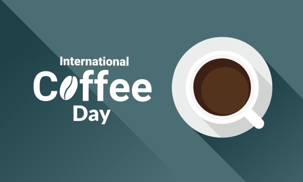 扁平风格的咖啡杯，有长长的影子图片下载