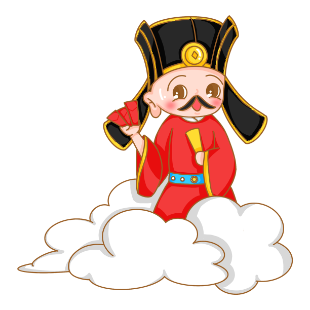 新年招财财神爷素材图片