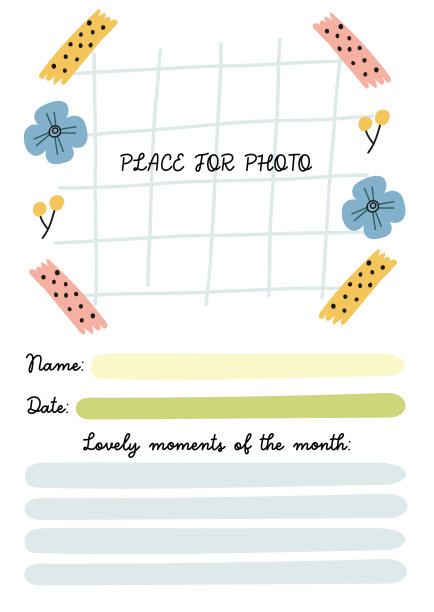 背面里程碑卡片为婴儿照片图片下载