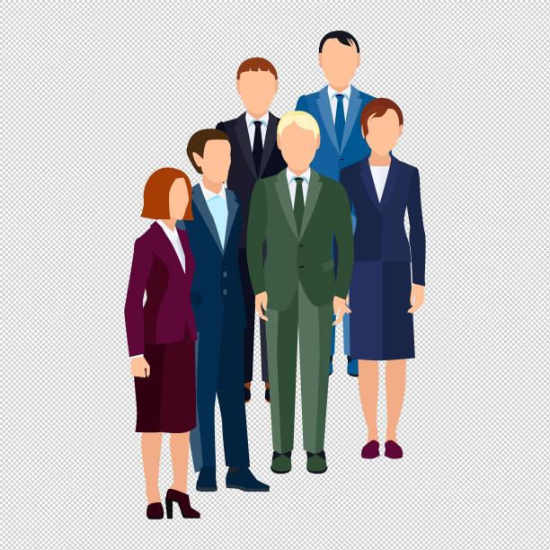 男女笔直站立商务图片下载