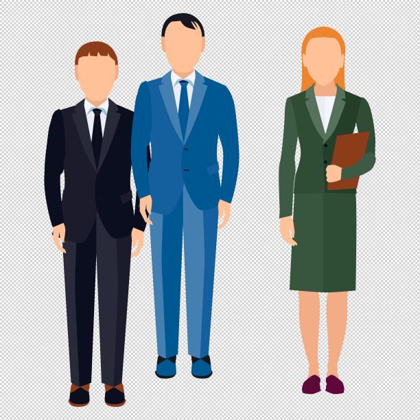 商务男女文件站立图片下载