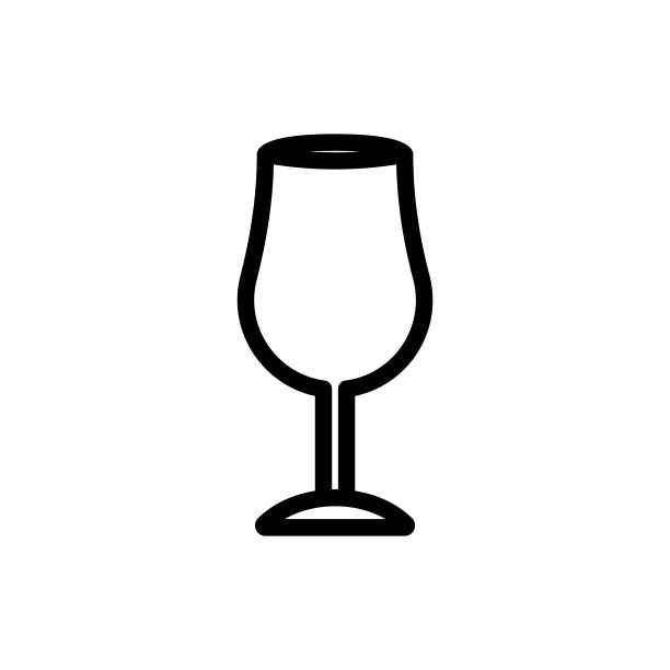 简单的矢量线图标。像素完美的葡萄酒杯图片下载