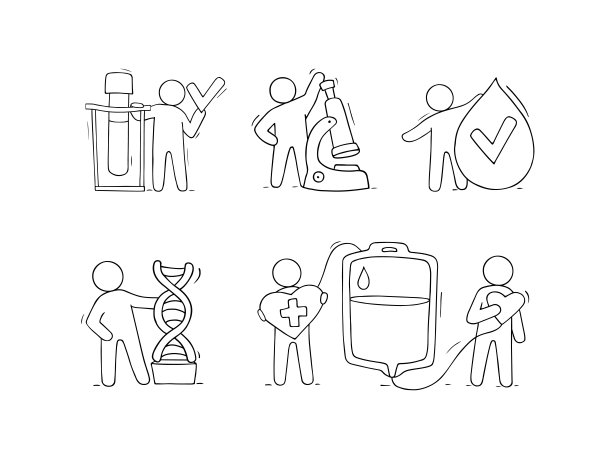 拿着医疗器械的卡通小人图片下载