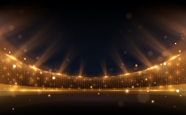 金色的体育场光芒四射图片下载