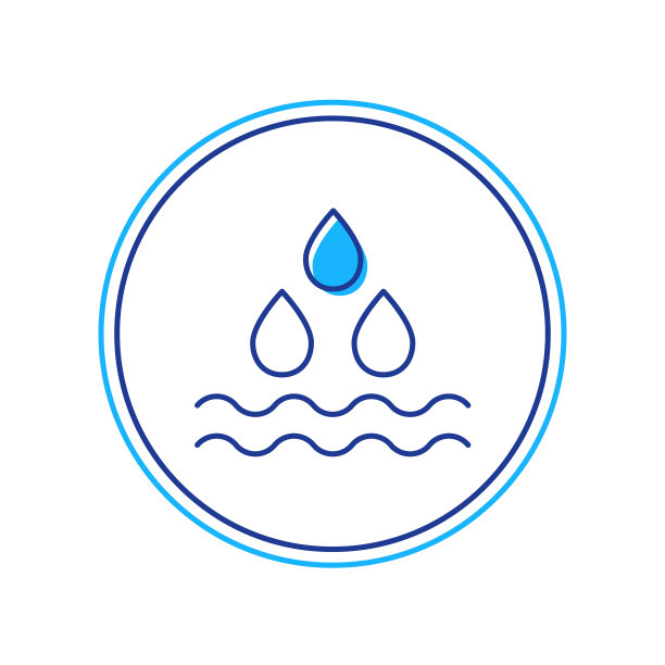 填充轮廓水滴图标孤立在白色背景。向量图片下载