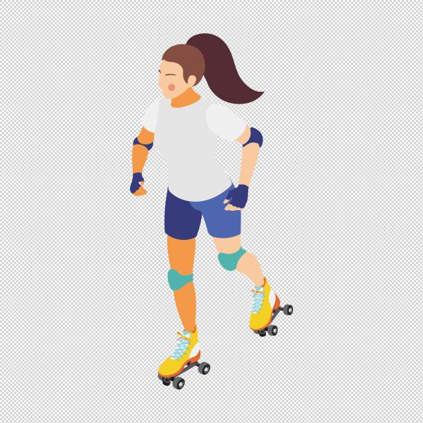 女孩溜冰旱冰图片下载