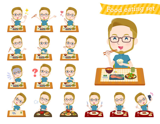 一组美国金发男子，穿着运动服装，吃饭图片下载