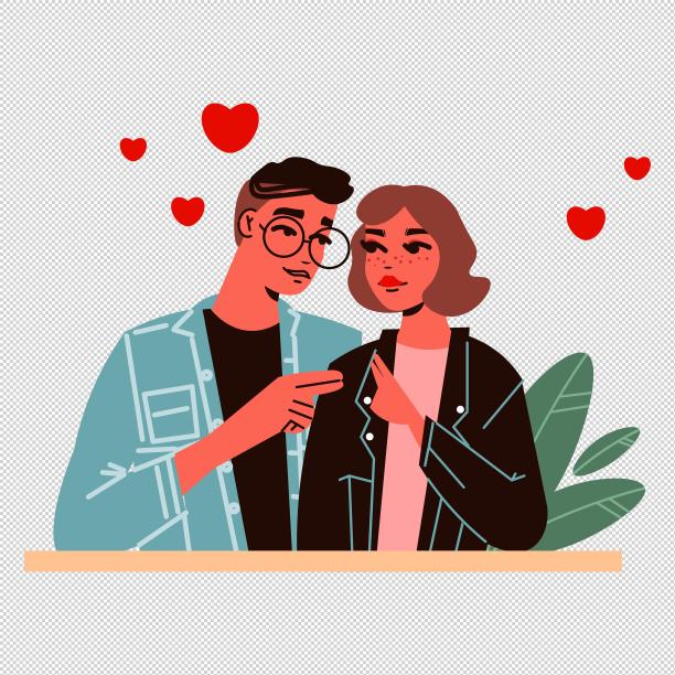 男女凝视爱心图片下载