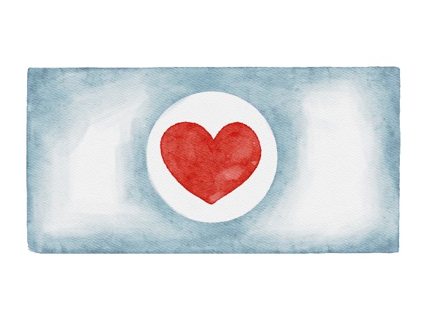 手绘水彩红心情人节贺卡。用于海报，传单，设计，模板，打印，卡片，节日，庆祝图片下载