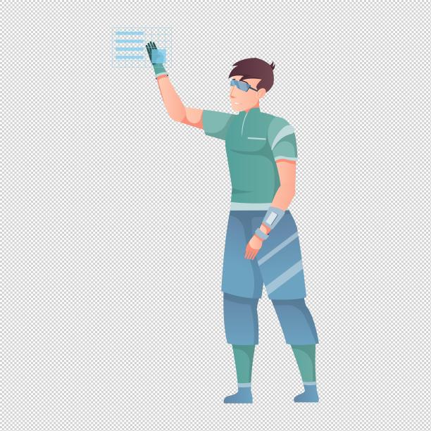 男人伸手触摸屏幕图片下载