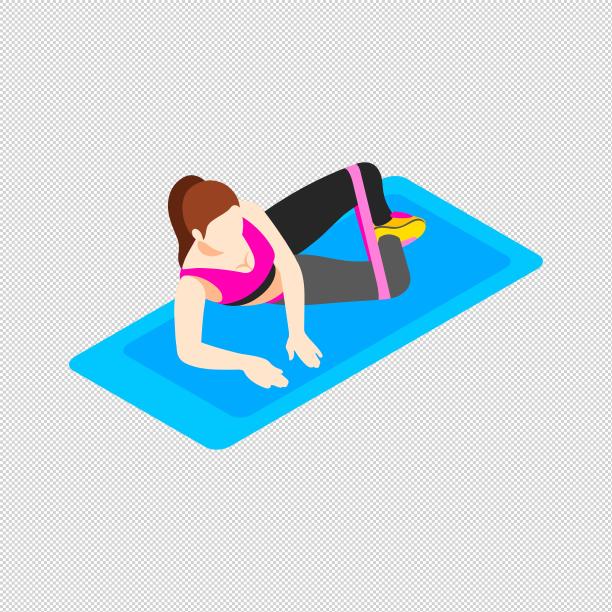 女人弹力带健身图片下载