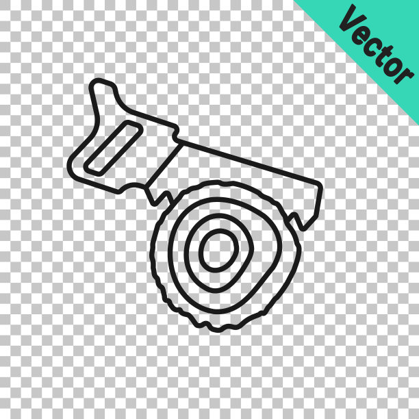 手锯和原木图标隔离在透明背景上。向量图片下载