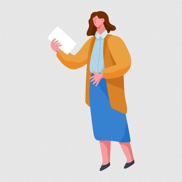 女人手拿文件图片下载