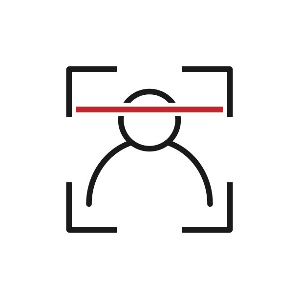 人脸id，矢量插图。平的图标图片下载