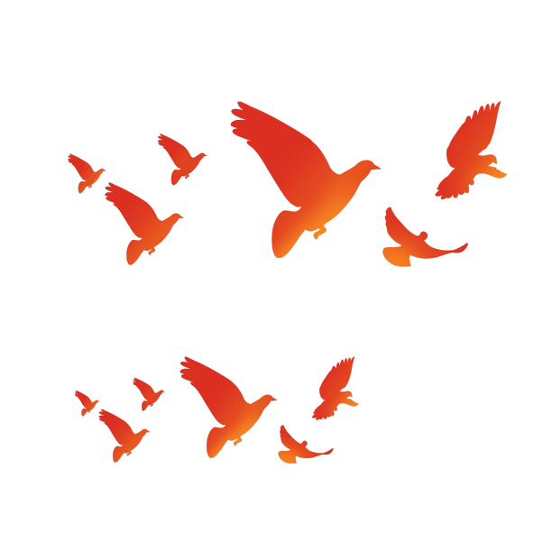 渐变剪影和平鸽图片下载