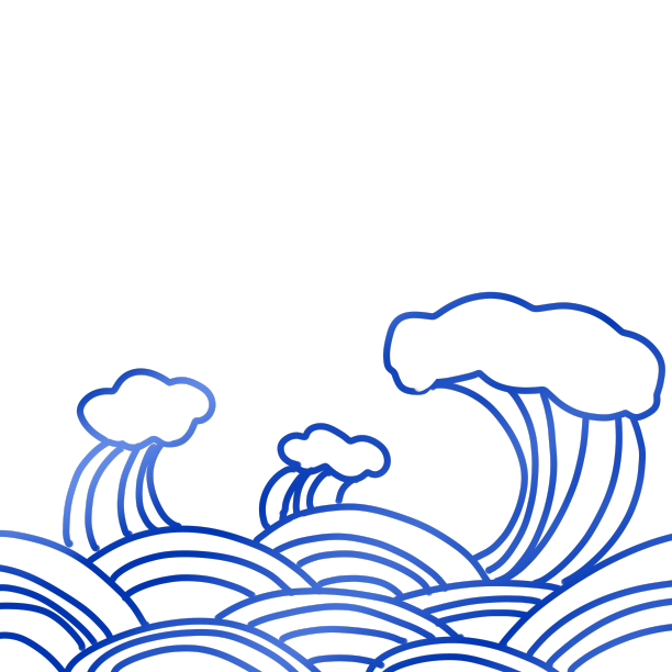 蓝色波浪花纹图片下载