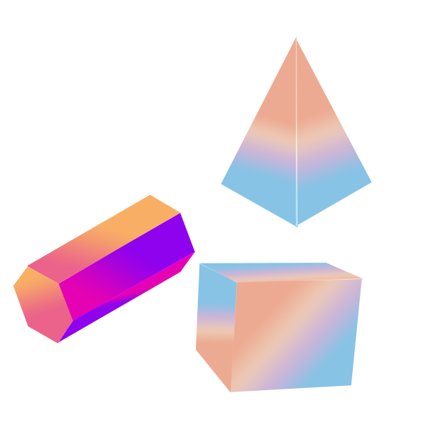 渐变色石膏体图片下载