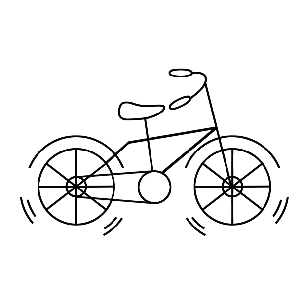 创意线自行车可爱图片下载