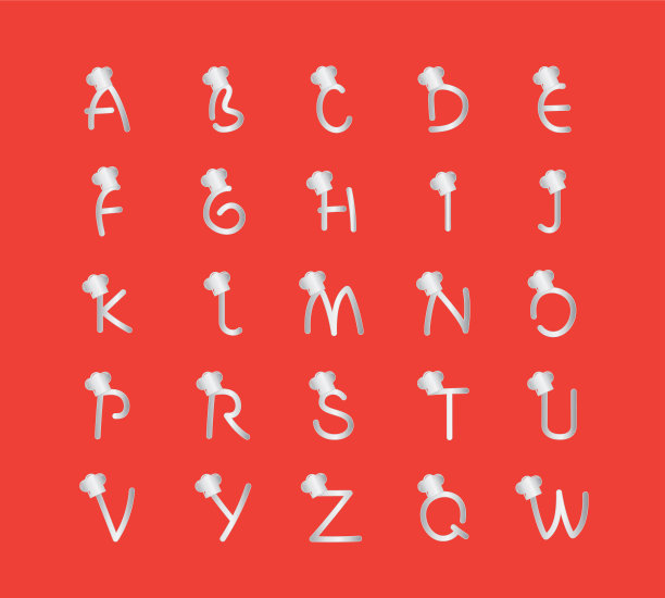 库克主题字母套装图片下载