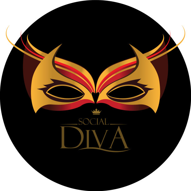 戴着化装舞会眼镜的女主角标志图片下载