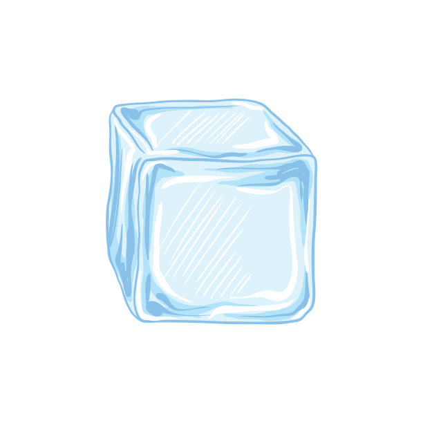 水冰立方图标矢量插图图形设计图片下载
