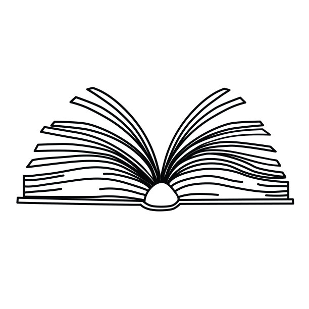 书素描矢量和插图，黑白。图片下载