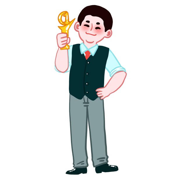 卡通年终奖获奖图片下载