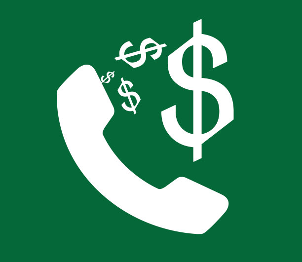 电话和美元符号图标图片下载