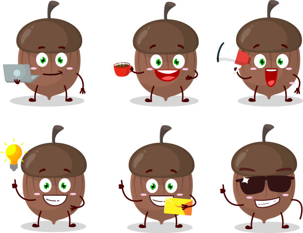 橡子卡通人物有各种类型图片下载