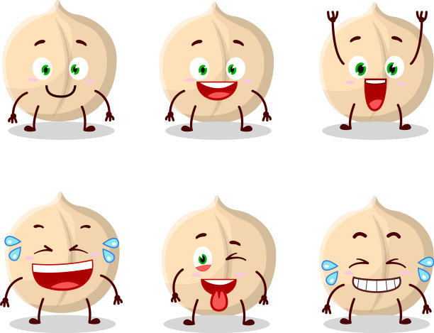 微笑的澳洲坚果卡通人物图片下载