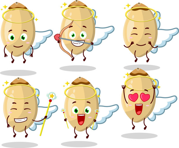 松子卡通设计为可爱的天使图片下载