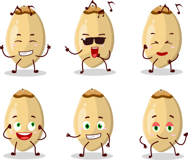 松子舞者的卡通形象图片下载