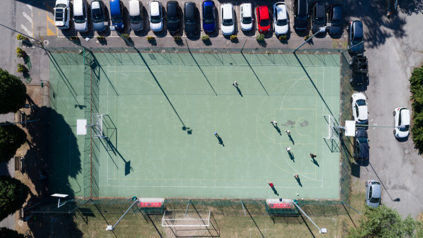 足球场无人机视图图片下载