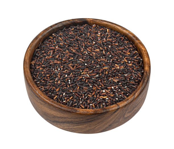 黑米孤立在白色背景上，俯视图图片下载