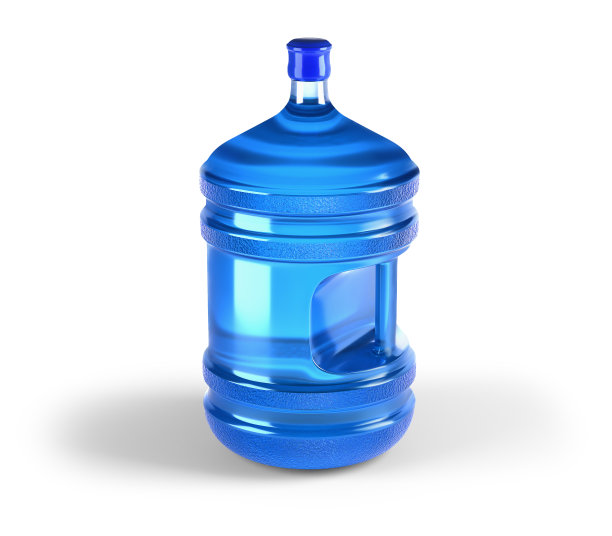 白色背景上的大瓶水。三维渲染图片下载
