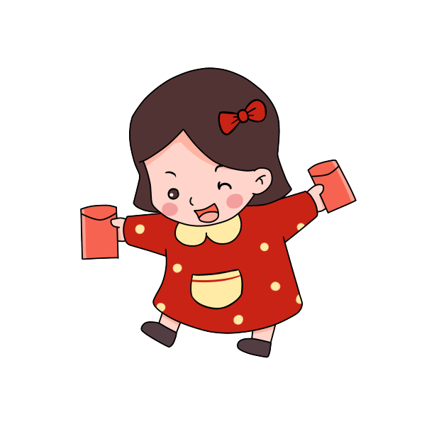 新年习俗收压岁钱素材图片