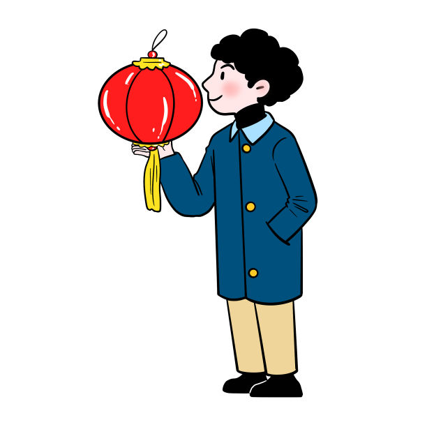元宵节手拿花灯人物图片下载