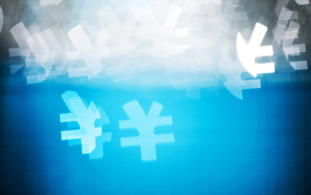 散焦背景与中国元符号图片下载