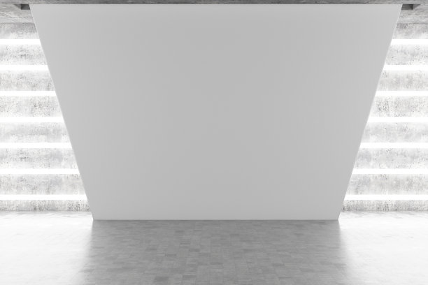 霓虹灯的空墙图片下载