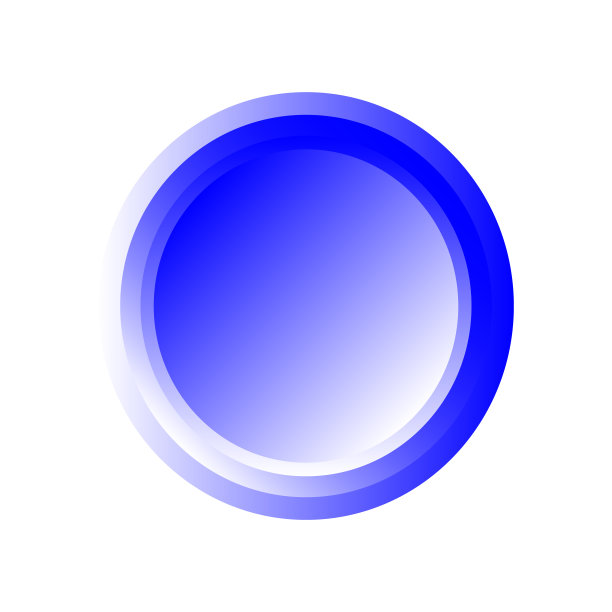 蓝色按钮图标。凹的迹象。手机应用程序的元素。圆形标签徽章。现代艺术。矢量插图。股票的形象。图片下载