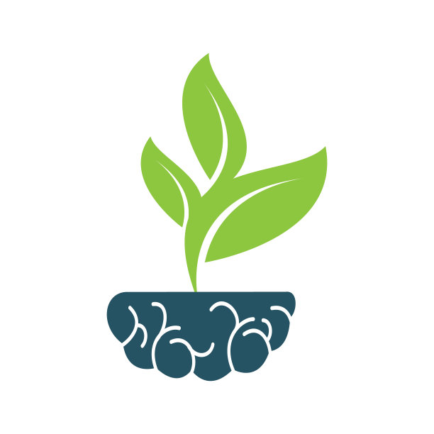 现代脑树标志设计。图片下载