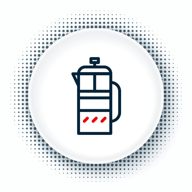 线法语按图标孤立的白色背景。色彩斑斓的轮廓的概念。向量图片下载