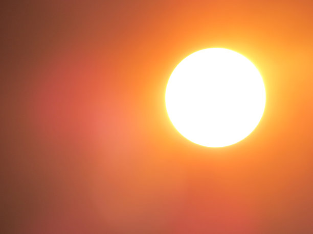 炎热的太阳导致全球变暖，热浪和气候变化图片下载