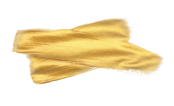 金(青铜)闪闪发光的颜色涂抹笔触污渍污渍在白色的背景。抽象的油漆纹理。图片下载
