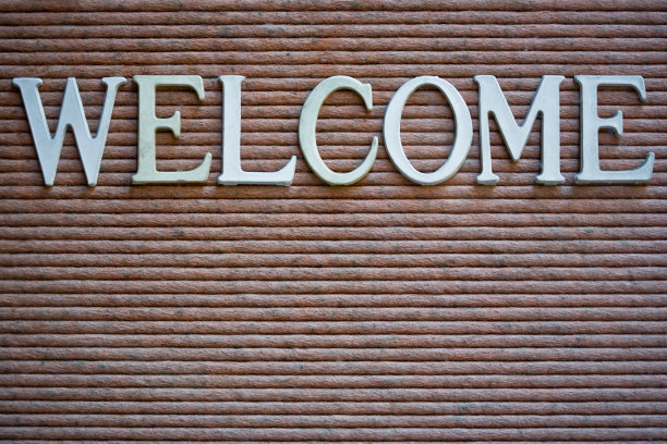 欢迎标识展示箱，特写，全帧图片下载