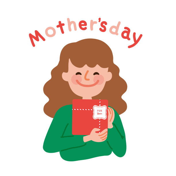 一位母亲收到礼物很高兴图片下载