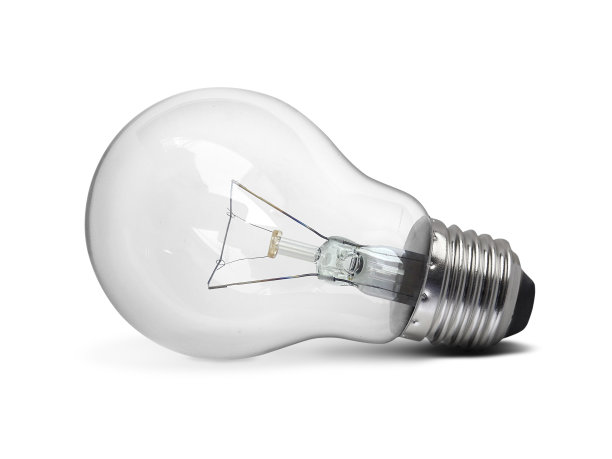灯泡，孤立，在白色背景上图片下载