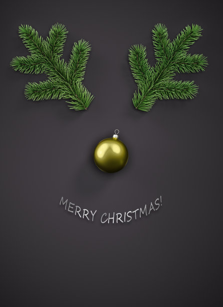 驯鹿圣诞贺卡图片下载