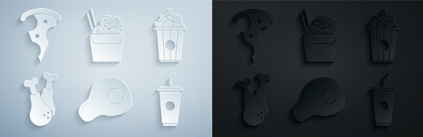 把炒鸡蛋和爆米花放在纸板箱里图片下载